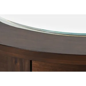 Urban Icon Contemporary 42\" Round Counter Height Glass Inlay Dining Table