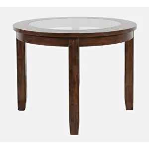 Urban Icon Contemporary 42\" Round Five-Piece Dining Set With Upholstered Chairs