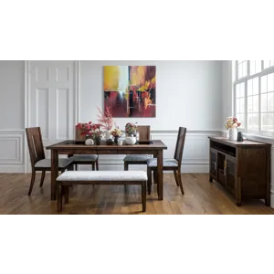 Urban Icon Contemporary 66\" Extension Glass Inlay Dining Table