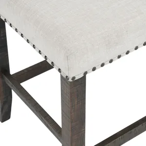 Willow Creek Distressed Solid Wood Counter Height Dining Bench