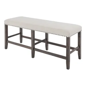 Willow Creek Distressed Solid Wood Counter Height Dining Bench