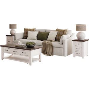 Madison County Modern Farmhouse Three Piece Living Room Coffee And USB Charging End Table Set