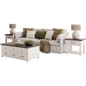 Madison County Modern Farmhouse Three Piece Living Room Lift-Top Coffee And End Table Set