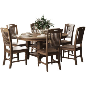 Winchester Classic Farmhouse 7-Piece Oval Dining Set With Extension Table