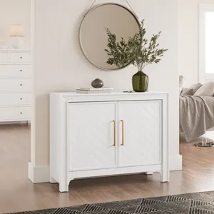 Gramercy Mid-Century Modern Chevron Two Door 40\" Accent Chest