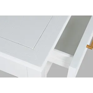 Gramercy Mid-Century Modern Chevron Three Drawer USB Charging Desk