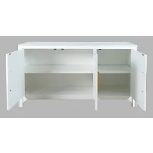 Gramercy Mid-Century Modern Chevron Three Door 60\" Accent Cabinet