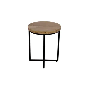 Ames Solid Wood Modern 20\" Round End Table