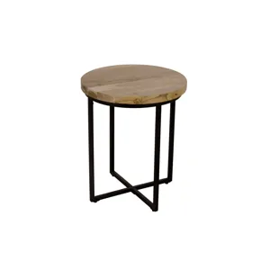 Ames Solid Wood Modern 20\" Round End Table