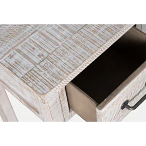 North Coast 42\" Washed Finish Three Drawer USB Charging Sofa Table