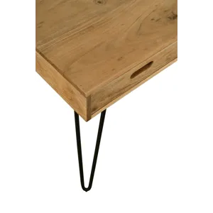 Rollins 52\" Solid Hardwood Modern Counter Dining Table With Storage