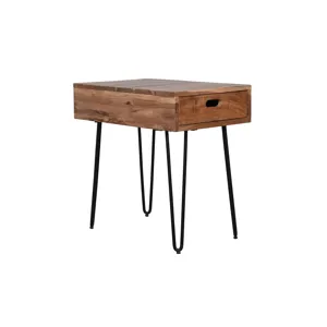 Rollins Solid Acacia Side End Table