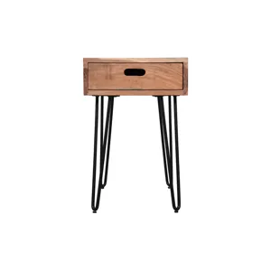 Rollins Solid Acacia Side End Table
