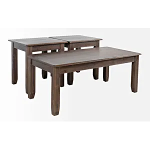 Eros 3 PC Occasional Table Set - Chestnut
