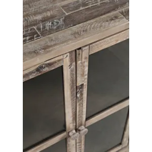 Rustic Shores 32\" Coastal Distressed Acacia Two-Door Accent Cabinet