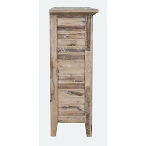 Rustic Shores 32\" Coastal Distressed Acacia Two-Door Accent Cabinet