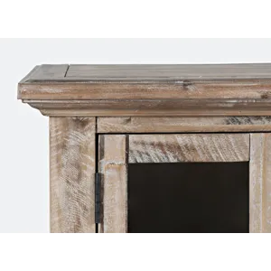 Rustic Shores 48\" Coastal Distressed Acacia Four-Door Accent Cabinet