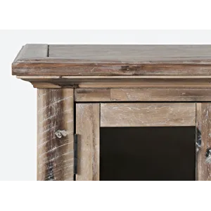 Rustic Shores 70\" Coastal Distressed Acacia Six-Door Accent Cabinet