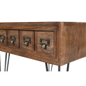 American Vintage Solid Wood Coffee Table With Apothecary Drawers