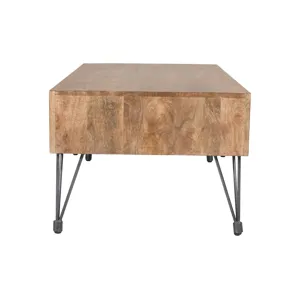 American Vintage Solid Wood Coffee Table With Apothecary Drawers