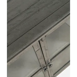 Rustic Shores 32\" Coastal Distressed Acacia Two-Door Accent Cabinet