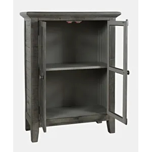 Rustic Shores 32\" Coastal Distressed Acacia Two-Door Accent Cabinet