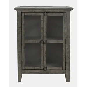 Rustic Shores 32\" Coastal Distressed Acacia Two-Door Accent Cabinet