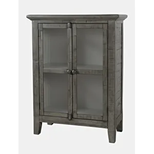Rustic Shores 32\" Coastal Distressed Acacia Two-Door Accent Cabinet