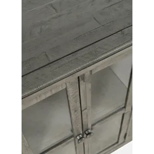 Rustic Shores 48\" Coastal Distressed Acacia Four-Door Accent Cabinet