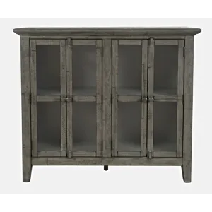 Rustic Shores 48\" Coastal Distressed Acacia Four-Door Accent Cabinet