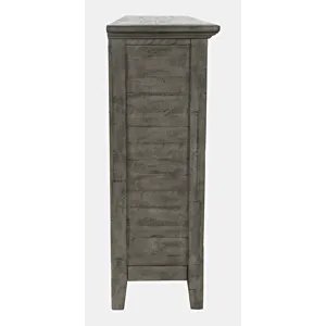 Rustic Shores 48\" Coastal Distressed Acacia Four-Door Accent Cabinet