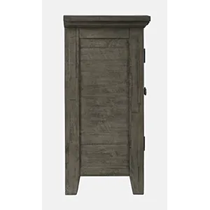 Rustic Shores 54\" Coastal Distressed Acacia Four-Door Credenza Cabinet