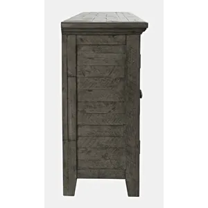 Rustic Shores 70\" Coastal Distressed Acacia Six-Door Sideboard Cabinet