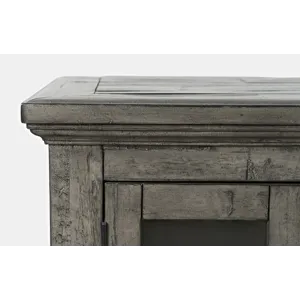 Rustic Shores 70\" Coastal Distressed Acacia Six-Door Accent Cabinet