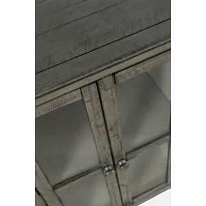 Rustic Shores 70\" Coastal Distressed Acacia Six-Door Accent Cabinet