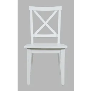 Eastern Tides Coastal Wire-Brushed Wood X-Back Acacia Dining Chair(Set Of 2)