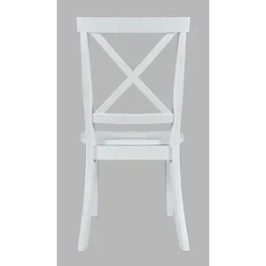 Eastern Tides Coastal Wire-Brushed Wood X-Back Acacia Dining Chair(Set Of 2)