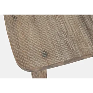 Eastern Tides Coastal Wire-Brushed Wood Three Piece Cross-Back Dining Set