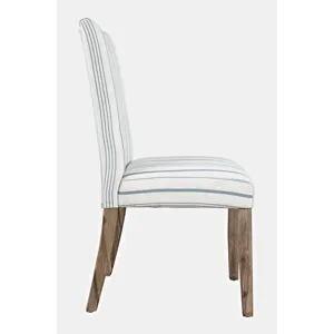 Eastern Tides Coastal Wire-Brushed Wood Upholstered Parsons Dining Chair(Set Of 2)