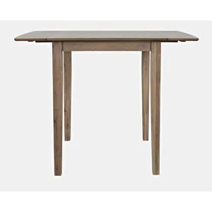 Eastern Tides Coastal Wire-Brushed Acacia Drop-Leaf Counter Height Dining Table