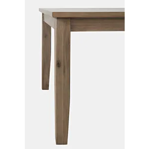 Eastern Tides Coastal Wire-Brushed Wood 66\" Extendable Dining Table