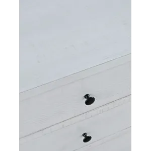 Maxton Contemporary Coastal Distressed Wood USB Charging Nightstand