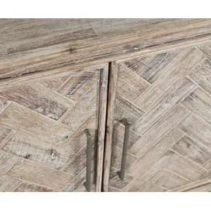 Gramercy Mid-Century Modern Chevron Two Door 40\" Accent Chest