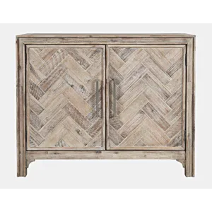 Gramercy Mid-Century Modern Chevron Two Door 40\" Accent Chest