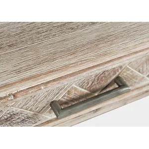 Gramercy Mid-Century Modern Chevron Three Drawer USB Charging Desk