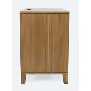 Eloquence Contemporary Modern 28\" USB Charging Nightstand With Drawers And Metal Hardware