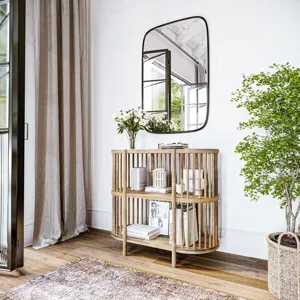 Rhapsody Mid-Century Modern 36\" Open Storage Console Bookcase