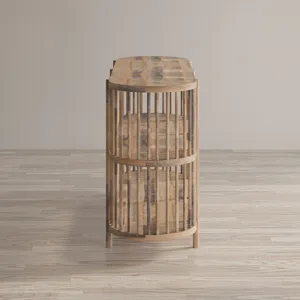 Rhapsody Mid-Century Modern 54\" Open Storage Accent Cabinet