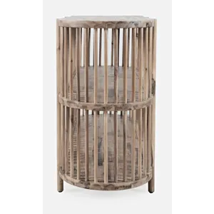 Rhapsody Mid-Century Modern 54\" Open Storage Accent Cabinet