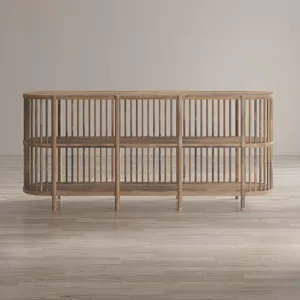 Rhapsody Mid-Century Modern 72\" Open Storage Sideboard Cabinet